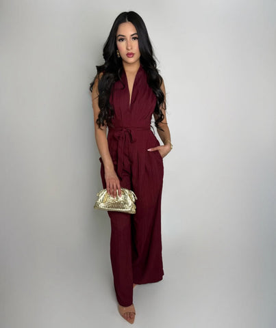 COGNAC REVERIE JUMPSUIT