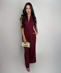 COGNAC REVERIE JUMPSUIT
