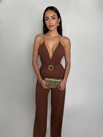 ELARA GOLDEN EMBER JUMPSUIT