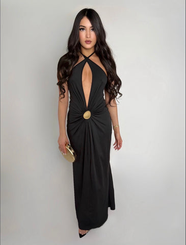NOCTURNE ELEGANCE MAXI DRESS
