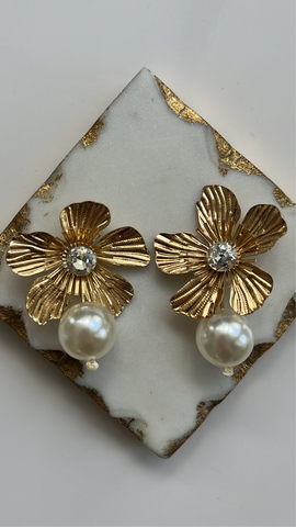 GOLDEN IVORY SUNFLOWER PEARLS