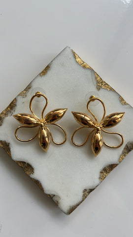 LEAF RIBBON HOOPS