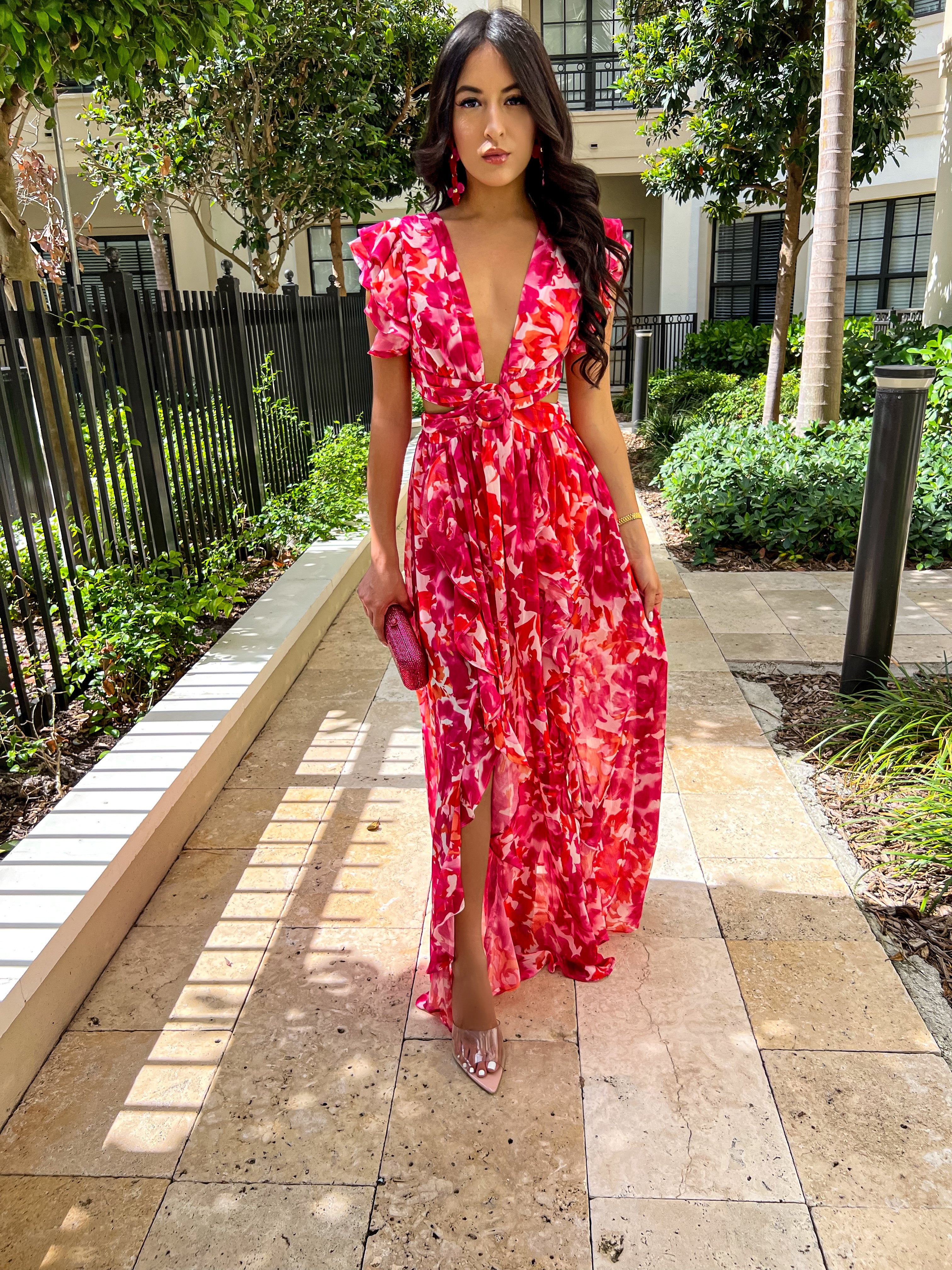 RADIANT ROSE MAXI DRESS