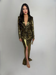 GLIDED TWIST MAXI DRESS
