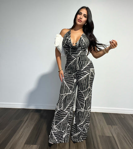 MIDNIGHT PALMS JUMPSUIT