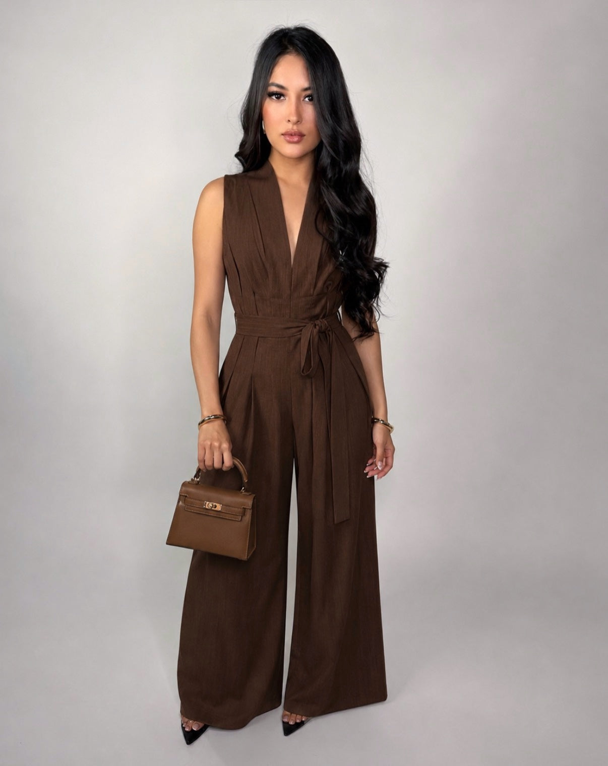 COGNAC REVERIE JUMPSUIT