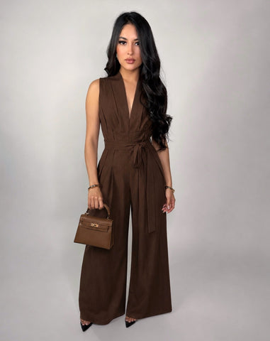 COGNAC REVERIE JUMPSUIT