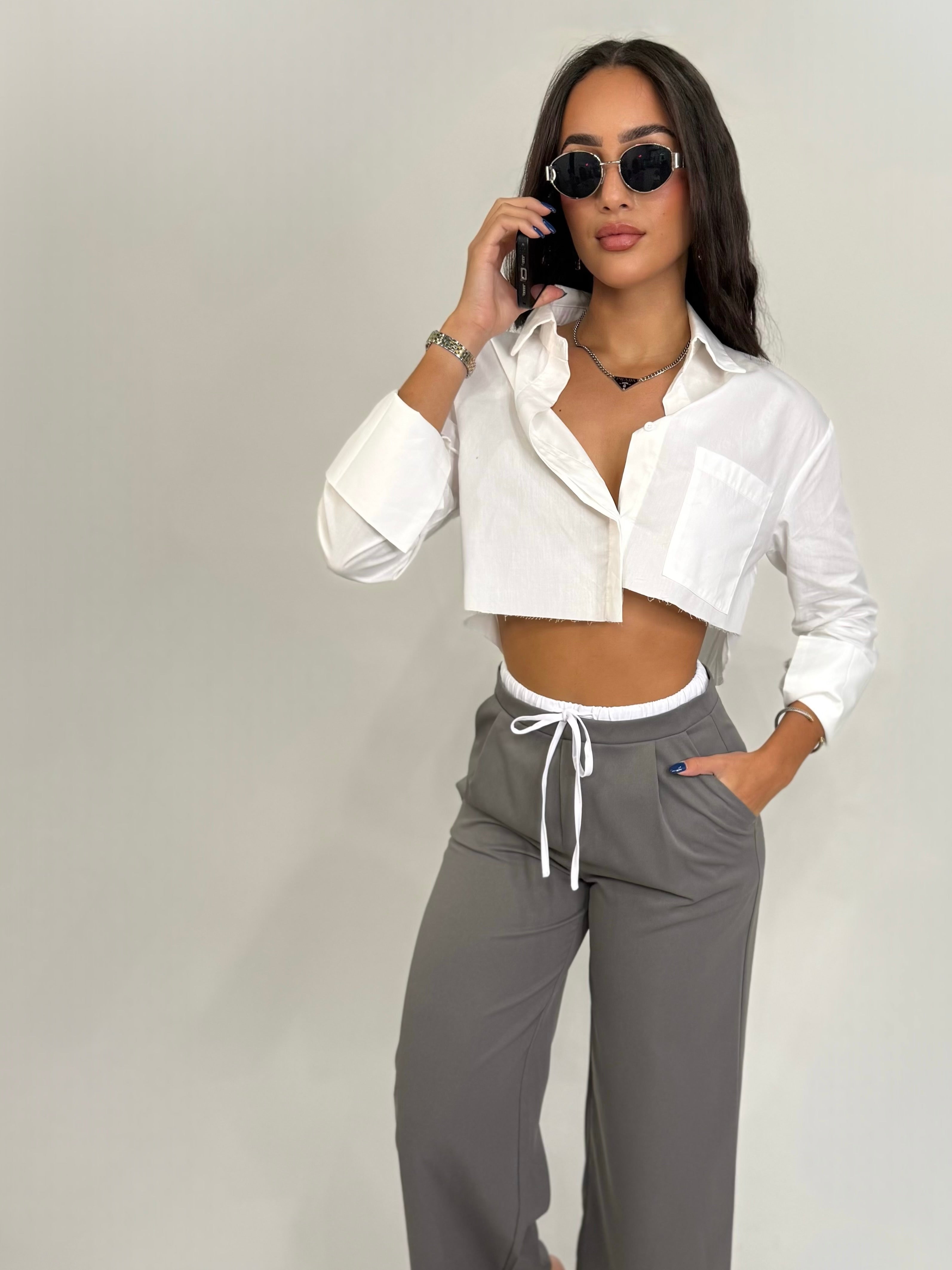 DOWNTOWN COMFORT WIDE-LEG PANTS