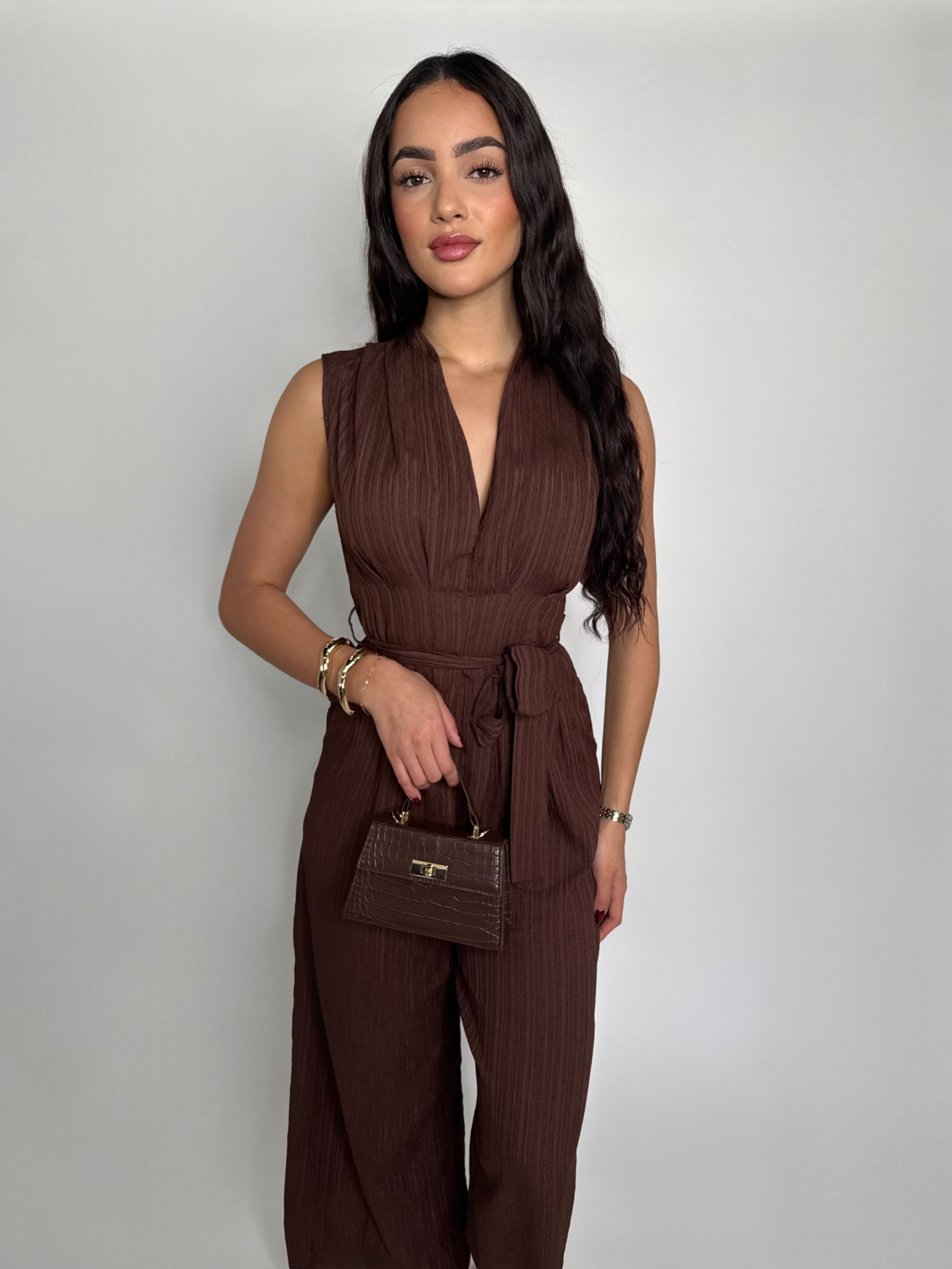 COGNAC REVERIE JUMPSUIT