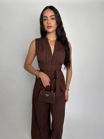 COGNAC REVERIE JUMPSUIT